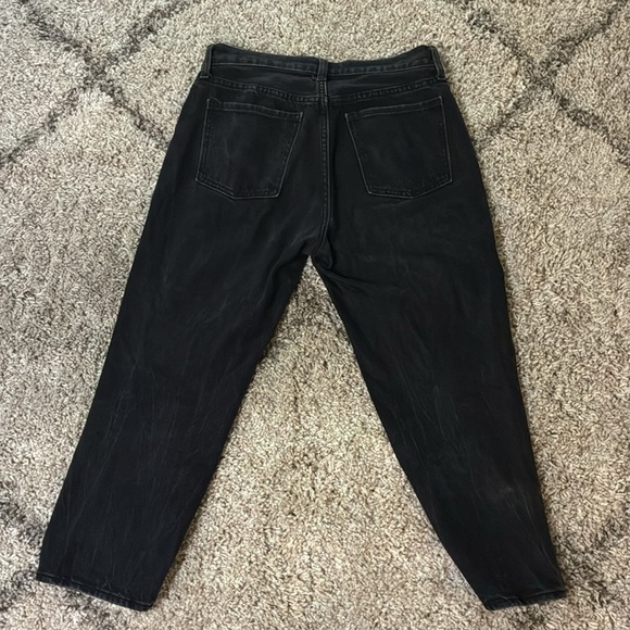 Old Navy Slouchy Straight High-Rise Black Relaxed Jeans Classic Style - Picture 4 of 4